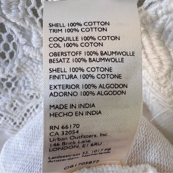 ANTHROPOLOGIE PILCRO WASHED EYELET SWEATSHIRT IVORY SIZE MEDIUM NWT - Picture 12 of 13